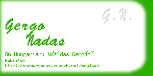 gergo nadas business card